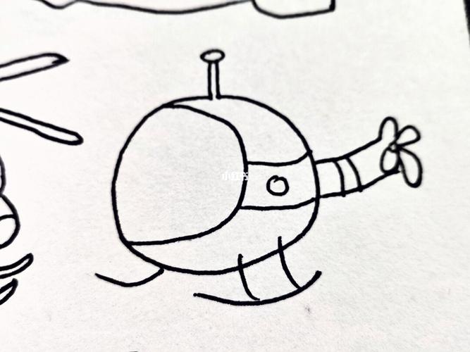 幼师day213简笔画直升飞机7676