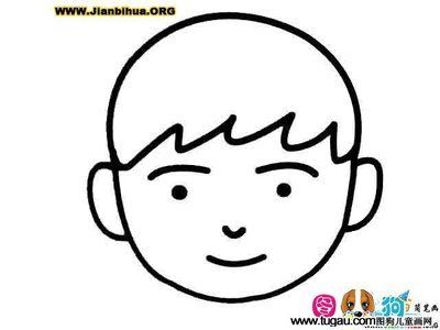 如何画宝宝卡通头部简笔画儿童画-儿童画作品-29kb
