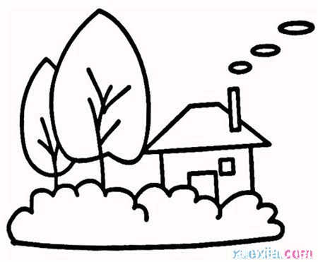 大自然风景简笔画图片2