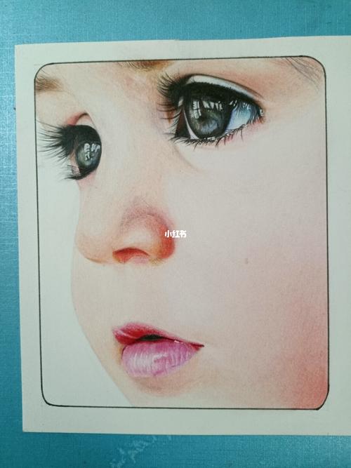 一张写生的彩铅人物五官 皮肤的质感,好难 参考的图在