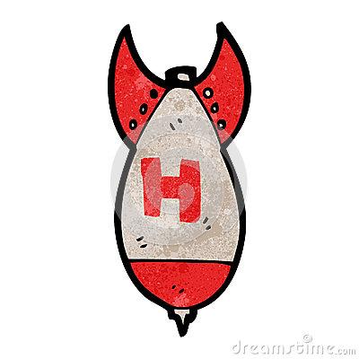 氢弹核弹的卡通简笔画