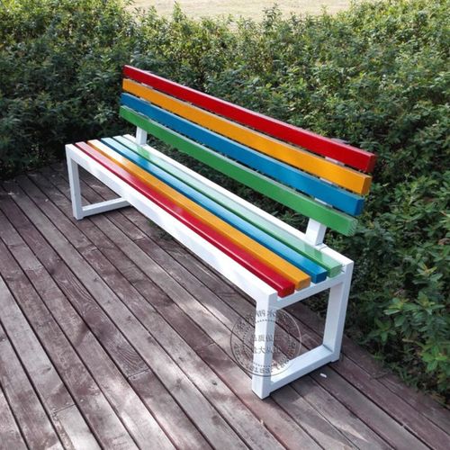 户外防腐木长椅子公园椅室外椅园林休闲椅实木座椅塑木靠背椅长凳