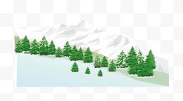 手绘绿色松树大雪图案 1144*1205 4 8 下载收藏 手绘大雪音乐山庄松树