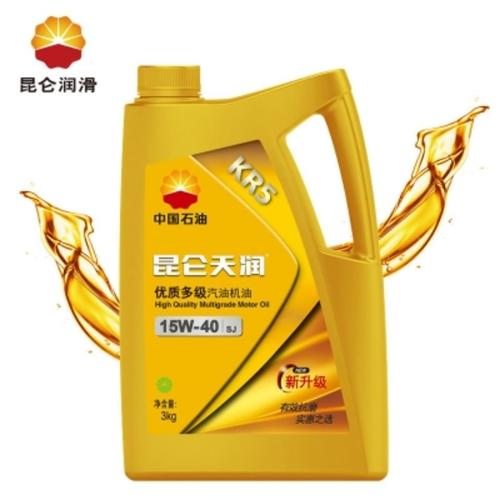 批发昆仑机油天润kr5面包车润滑油sj级15w40汽油机油3公斤