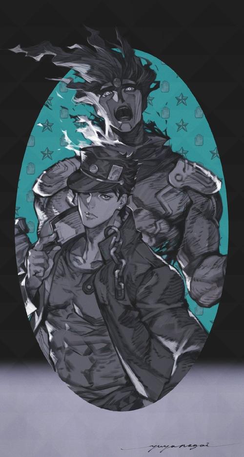 画师永井悠也《jojo的奇妙冒险》角色合集插画壁纸