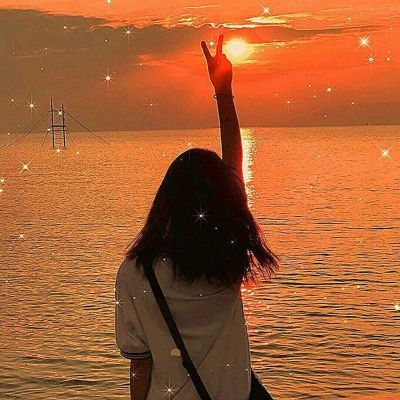 qq头像女生背影闺密