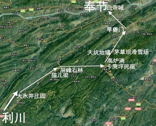 利川——柏杨坝——柏林村——云雾乡——兴隆——奉节