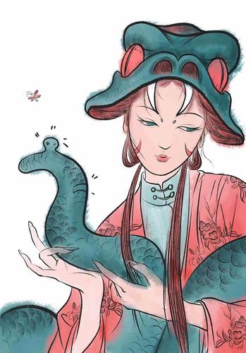 十二生肖插画拟人系列之【蛇】