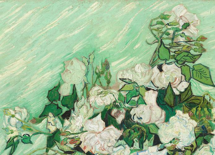 玫瑰roses 文森特·梵高(vincent van gogh)油画作品欣赏