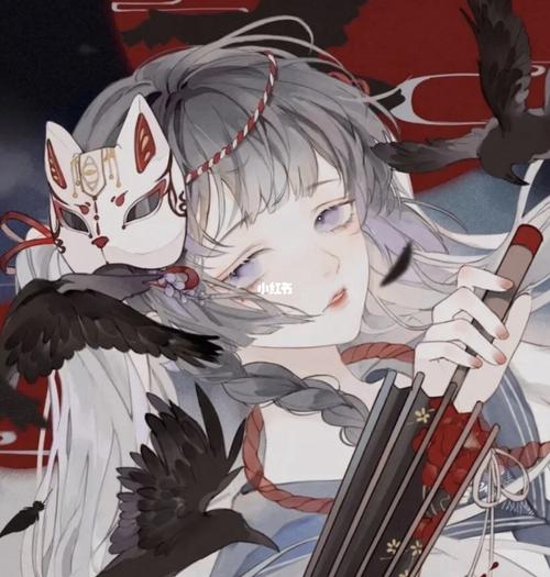 带有面具的古风头像