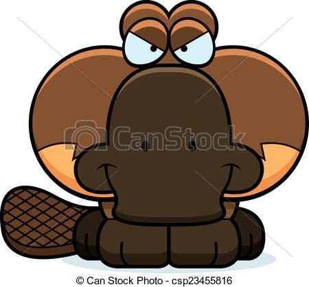 迂回, 鸭嘴兽, 卡通漫画 - csp23455816