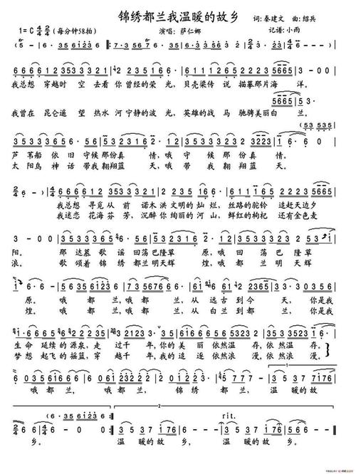 萨仁娜《锦绣都兰我温暖的故乡》(词:秦建文,曲:绍兵)