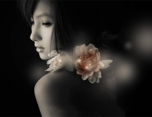 唯美女图黑色 关于中秋的文章