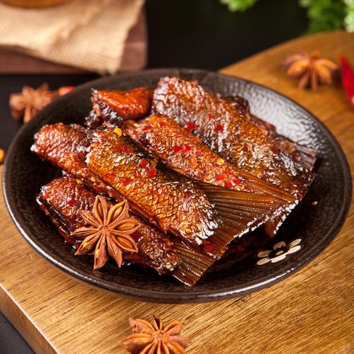 嘻吖香辣鱼尾辣酱板鱼湖南益阳特产巴特鱼排即食鱼零食