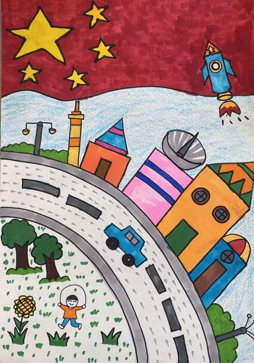 绘美好生活画快乐成长西朱小学绘画作品展