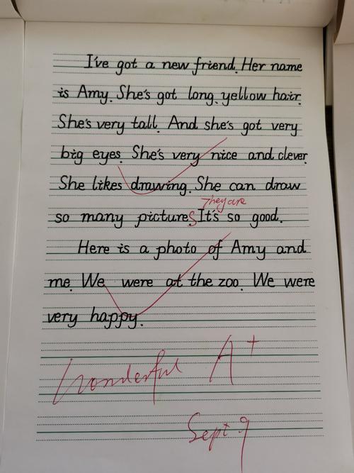 记录4.2的娃们第一次尝试写英语小作文!