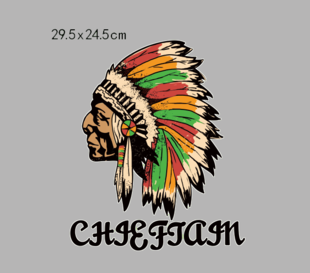 衣服logo印第安人头像