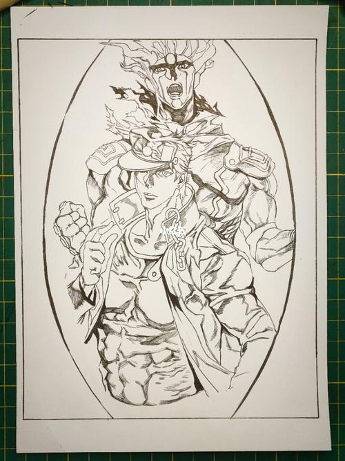 jojo空条承太郎手绘临摹