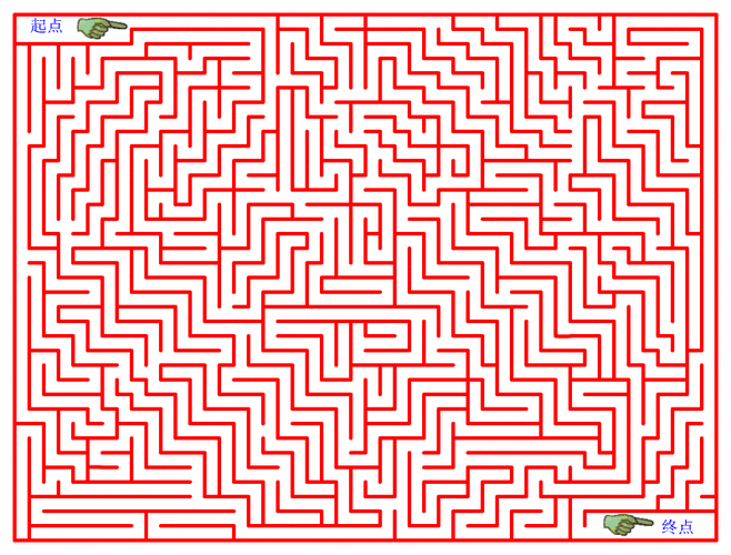  p>迷宫,一种充满复杂通道的建筑物,很难找到从其内部到达入口或从