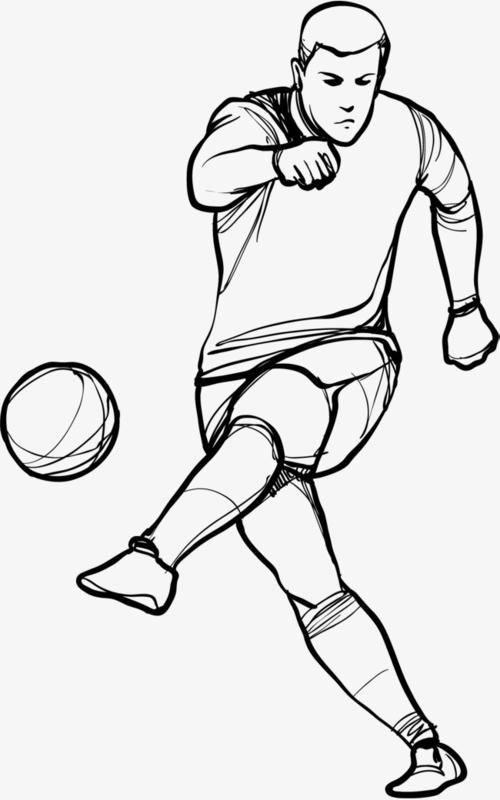 踢球的人运动体育足球运动员夸张形体