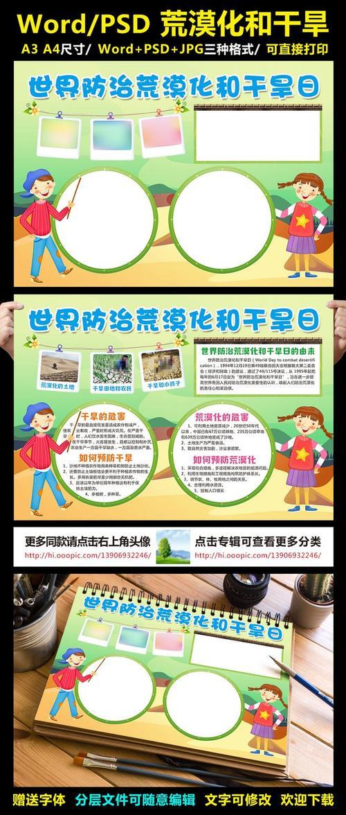 防止沙漠干旱手抄报 防止溺水手抄报