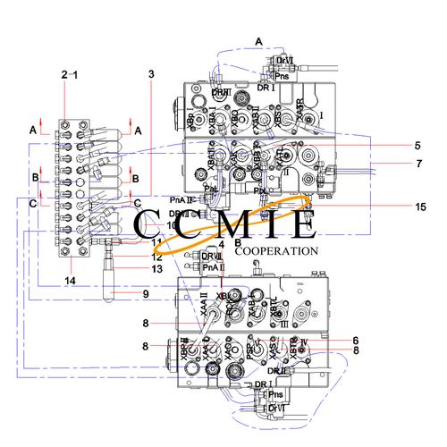 三一215c挖掘机电磁阀 主阀 主泵管路滤油器组件驾驶室等配件