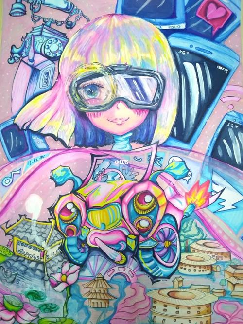 原创科幻画 (儿童画)_儿童画_绘画_画画_兴趣爱好_绘画