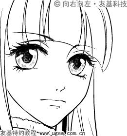 黑白动漫人物画