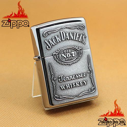 zippo打火机正版原装正品杰克丹尼之锡标签酒标250jd427zippo