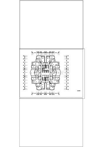 26层ab座高层住宅塔楼平面图cad图纸