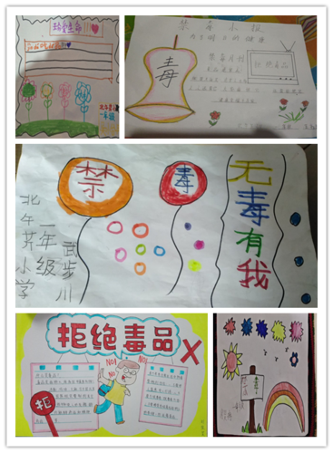 一年级禁毒小报展示