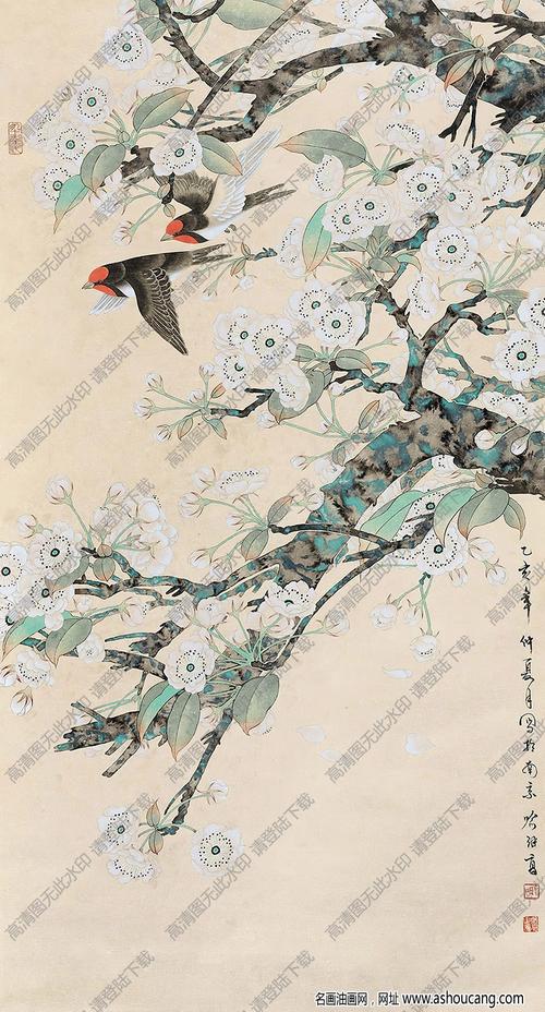 喻继高国画作品燕子归时高清下载
