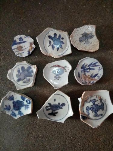 老瓷片古瓷片标本明代青花碗底碎片个个有款包老包真4