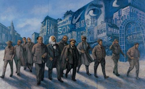 油画家刘长春的《红色寓言》