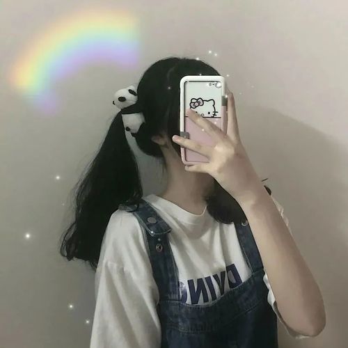 手机遮脸学生用女生头像