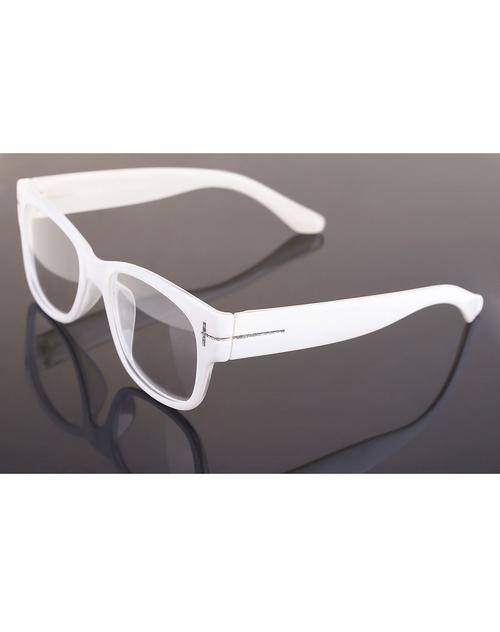 时尚造型眼镜框白色