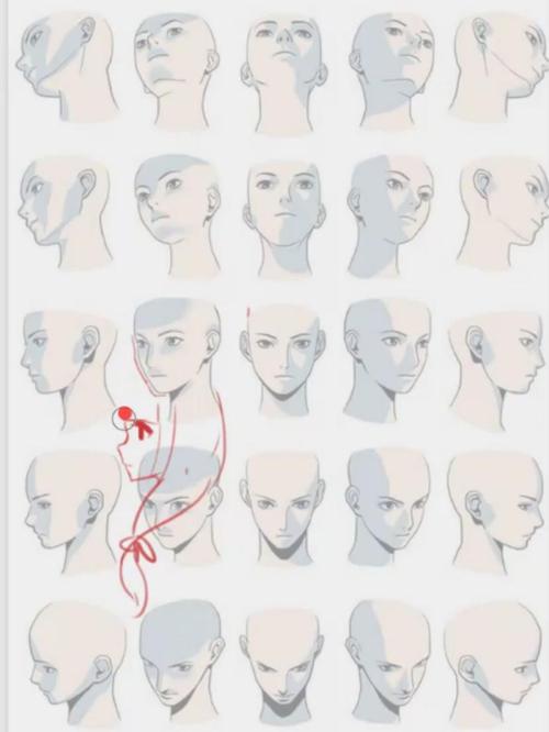 8,平常也可以做一些人物头部角度的练习,掌握好每一个角度透视以及