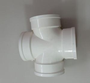 平面四通塑料pvc管排水管管材下水管pvc排水管接头管件配件