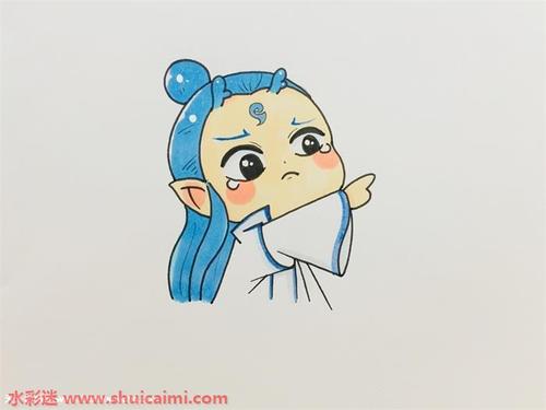 哪吒之魔童降世敖丙简笔画的画法图解