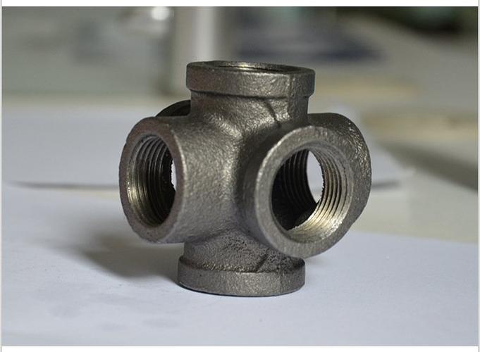 黑品玛钢管件立体六通接头水管置物架配件三通弯头对丝