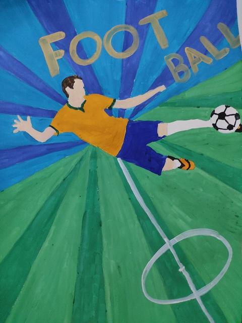 校园足球手绘画优秀作品展示