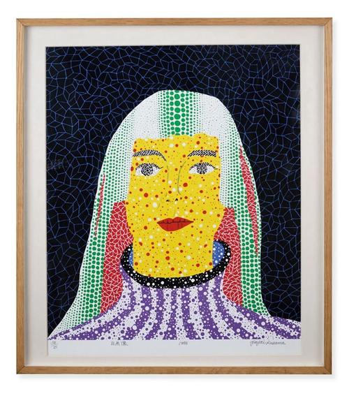 草间弥生《自画像》 55.5×44.