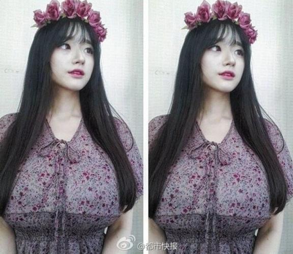 韩国巨胸妹走红,胸这么大,跑起步来不方便吧