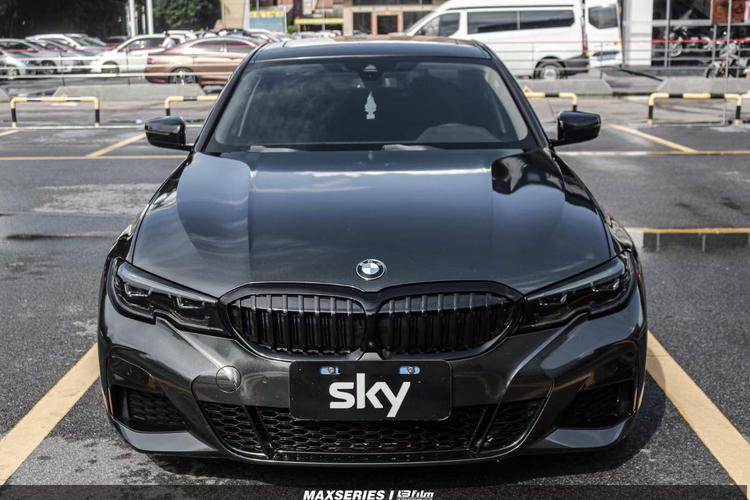 宝马-3系汽车贴膜lb改色膜pet煤炭灰