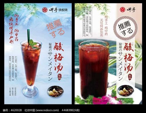 酸梅汤促销宣传单设计