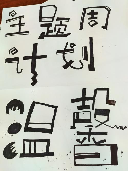 内容      张晓静老师结合自己的经验方式给大家进行了童体字的示范