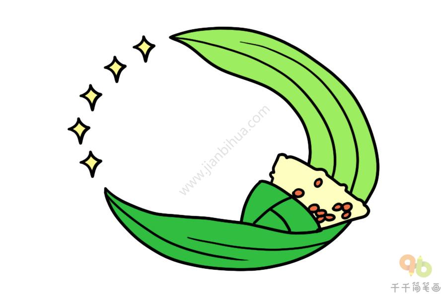 端午节粽子边框简笔画_手账边框花边简笔画