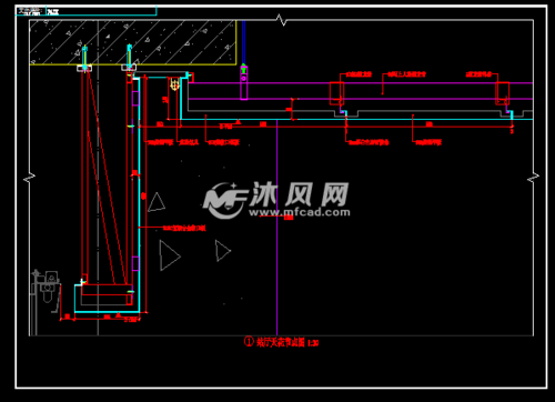 天花吊顶节点详图二维