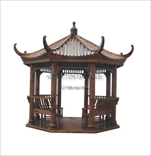 仿古木亭子,休闲亭,木结构亭,碳化杉木凉亭 翘瓦八角凉亭ta