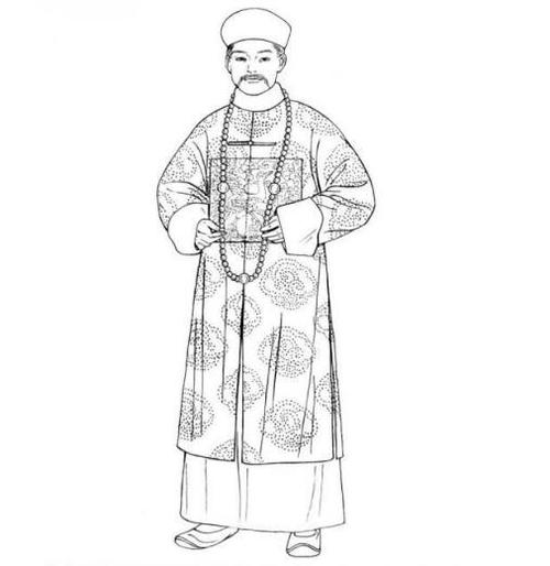 古代人物清朝官员简笔画人物